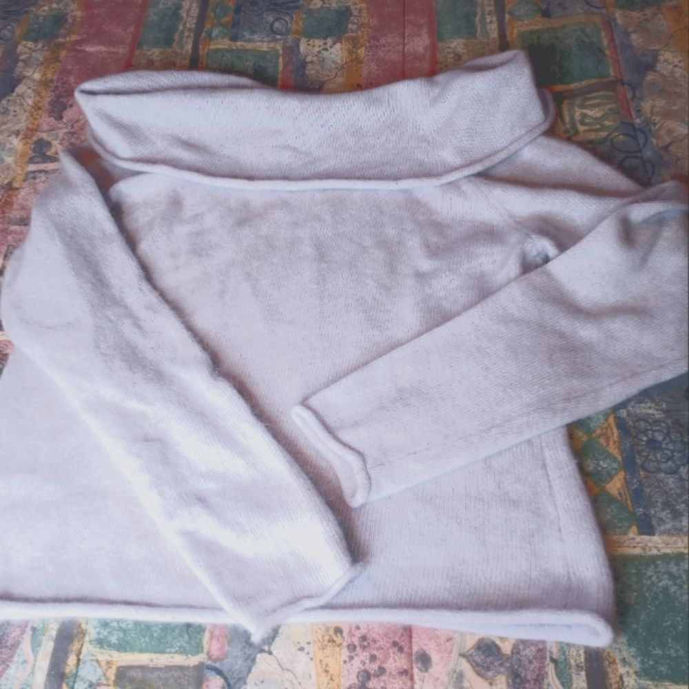 Hillard Hanson XL Blue AngoraWool Blend RaglanLslv Knit CowlNeck WomenTopSweater - Picture 10 of 10
